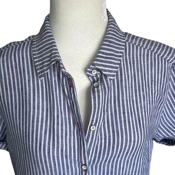 Tamari 3 4 Shirt Dress Forever Blue Stripes